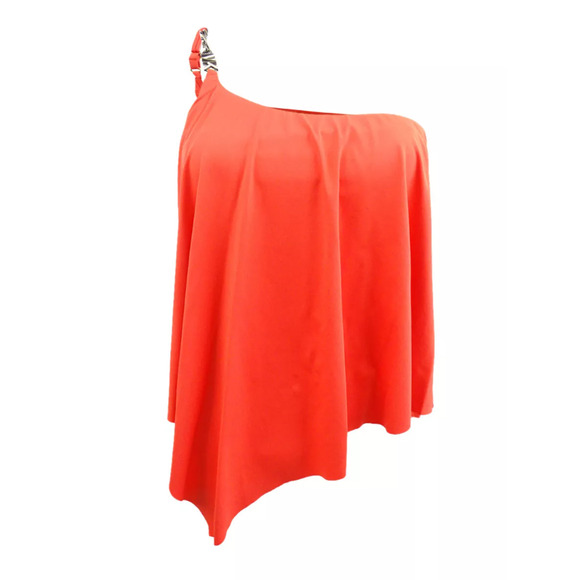 Michael Michael Kors Womens Chain Nylon Tankini Swim Top Red Size M 14471 - Picture 2 of 2